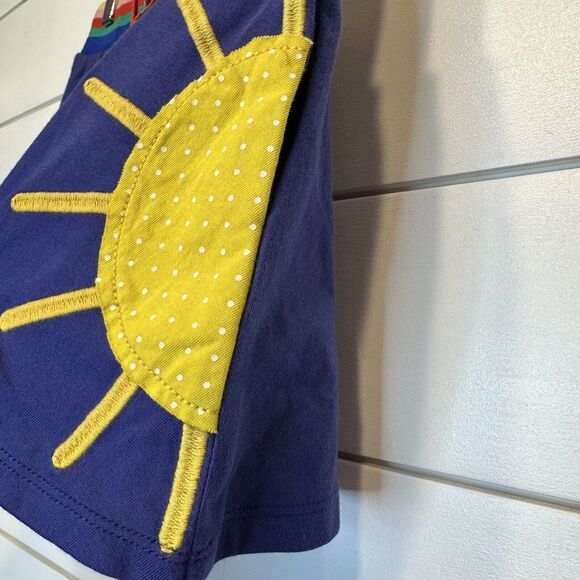 NEW Mini Boden 4-5Y Skort Jersey Applique Rainbow Sunshine Skirt Shorts Girl 4T - Picture 4 of 12